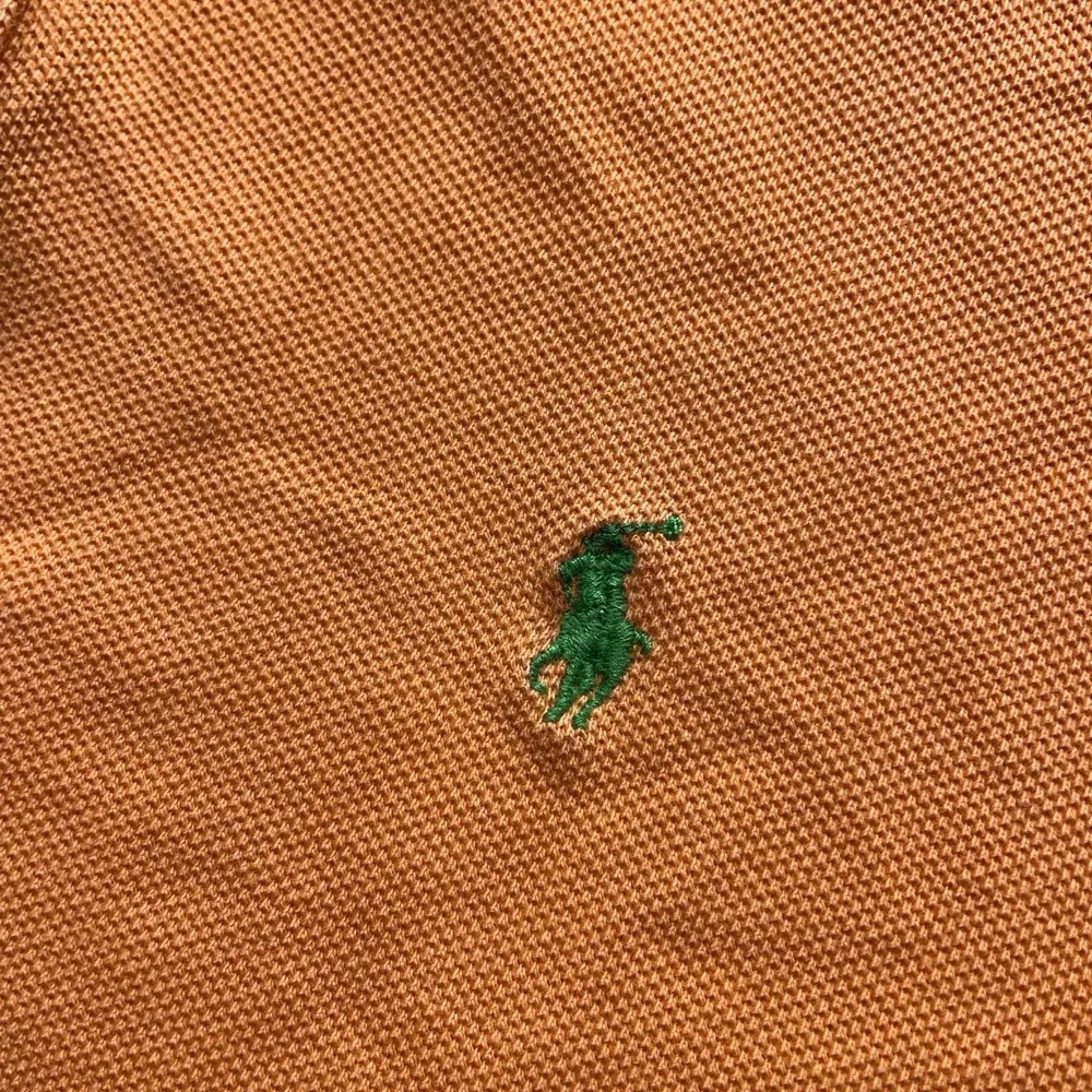 Polo Ralph Lauren Boys XL Orange Polo Shirt Green Pony Sunfaded Casual Preppy